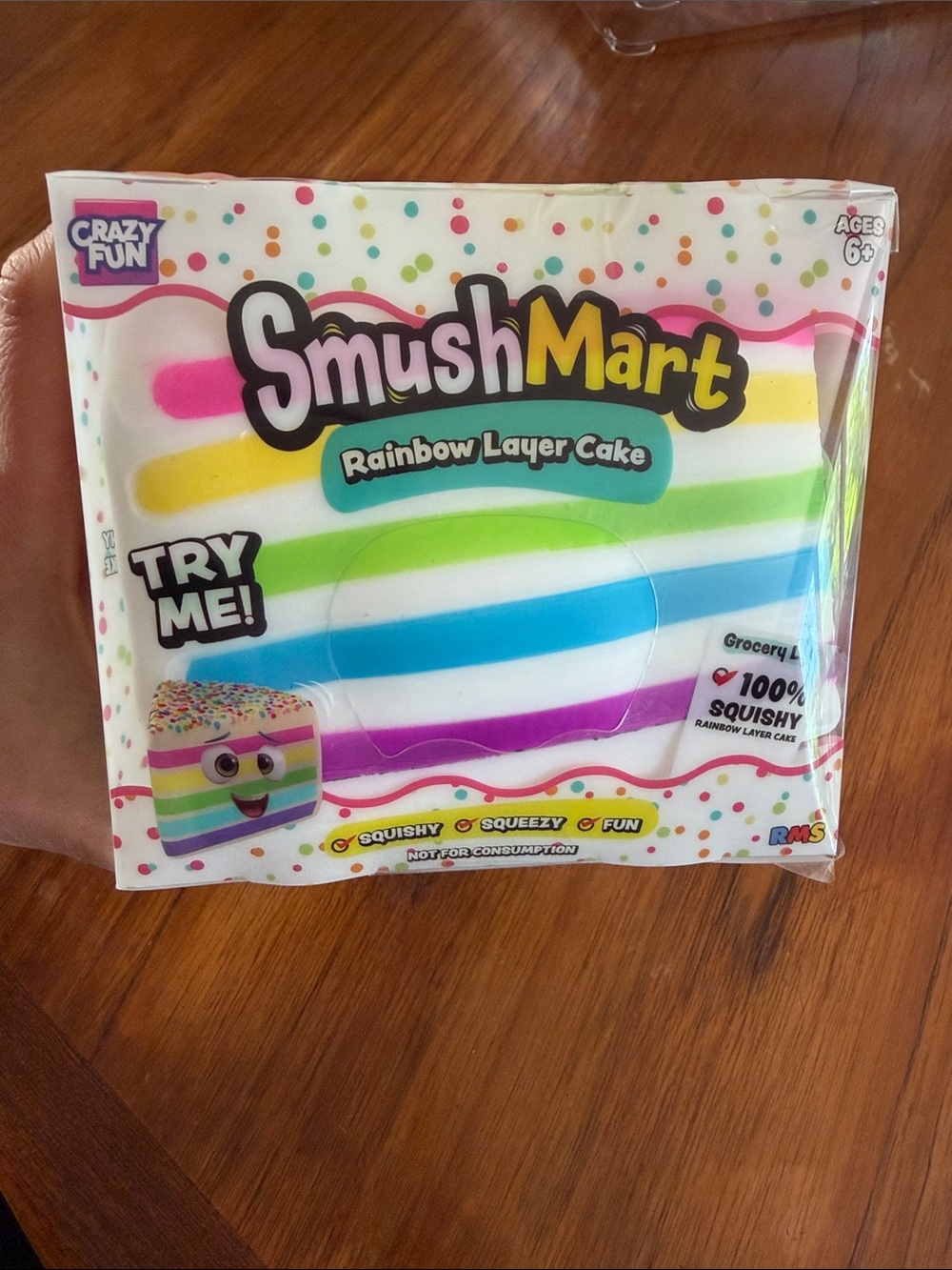 Crazy Fun Rainbow Layer Cake Squishy Toy - Multicolor